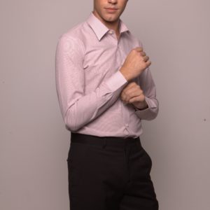 Boston Red & Grey Check Formal Shirt - Image 2